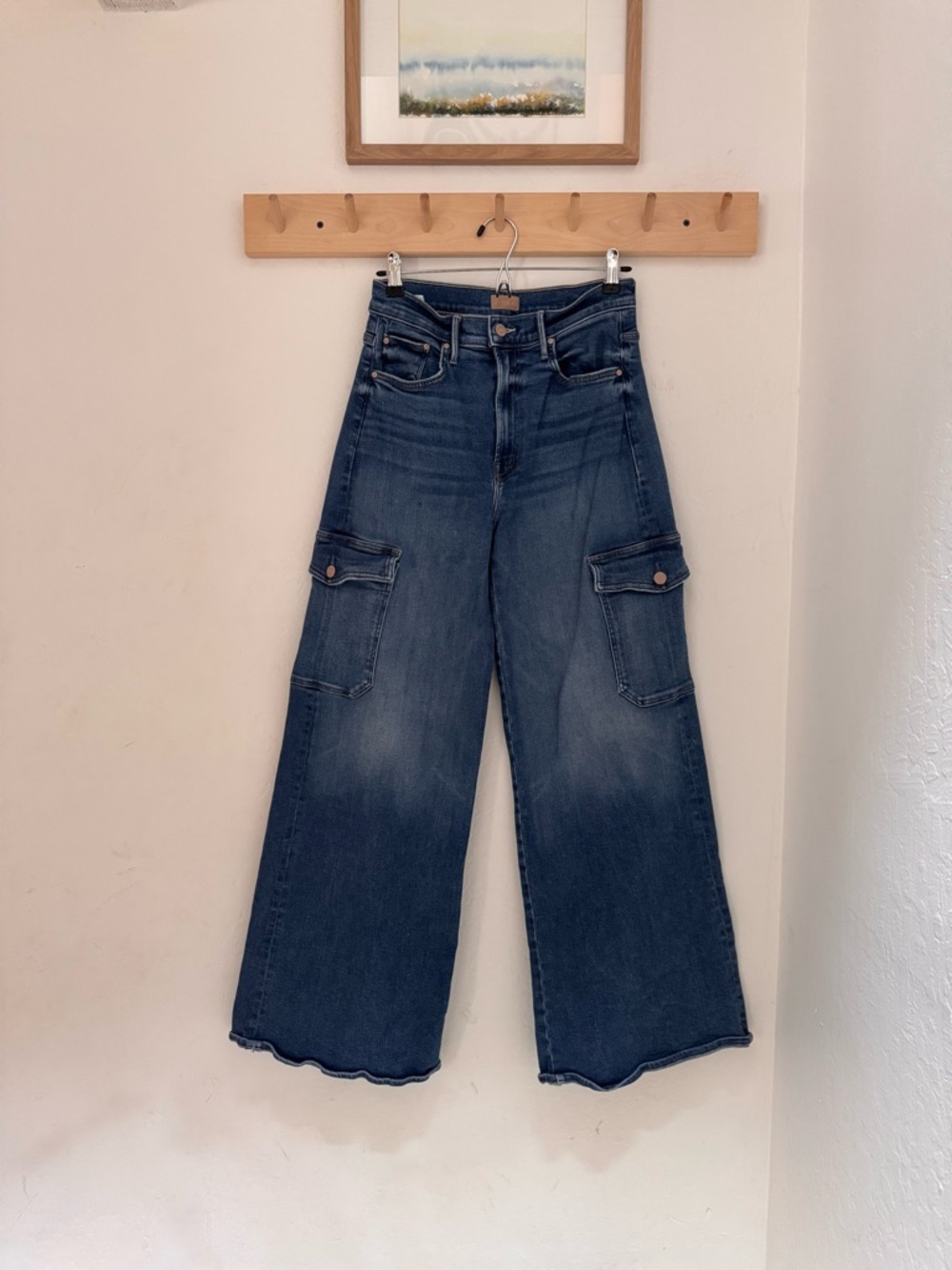 Mother denim super wide leg cargo jeans 0070